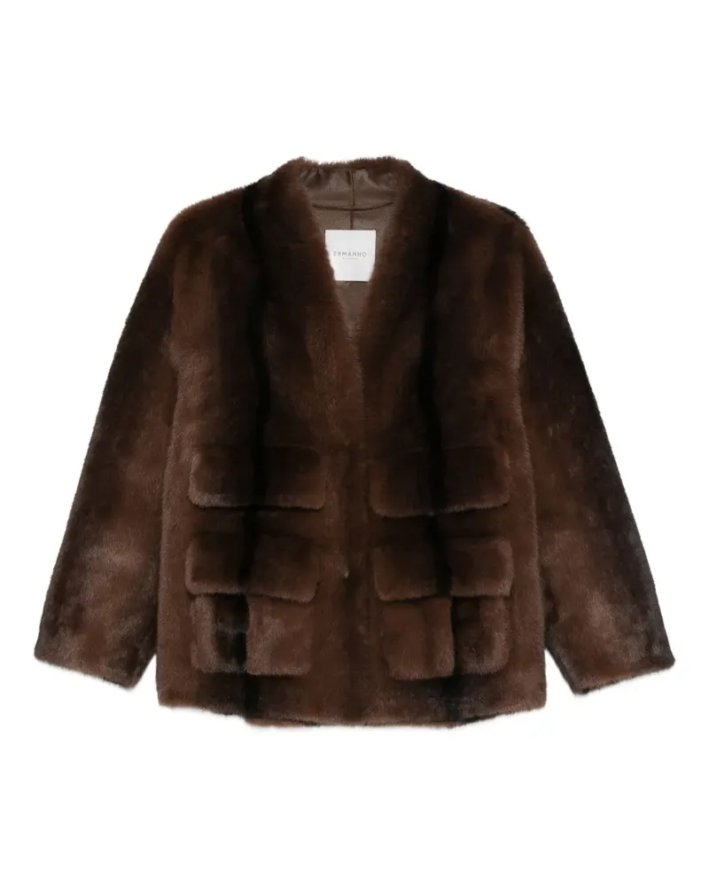 Ermanno Scervino Jacke mit Klappentasche - Braun Braun