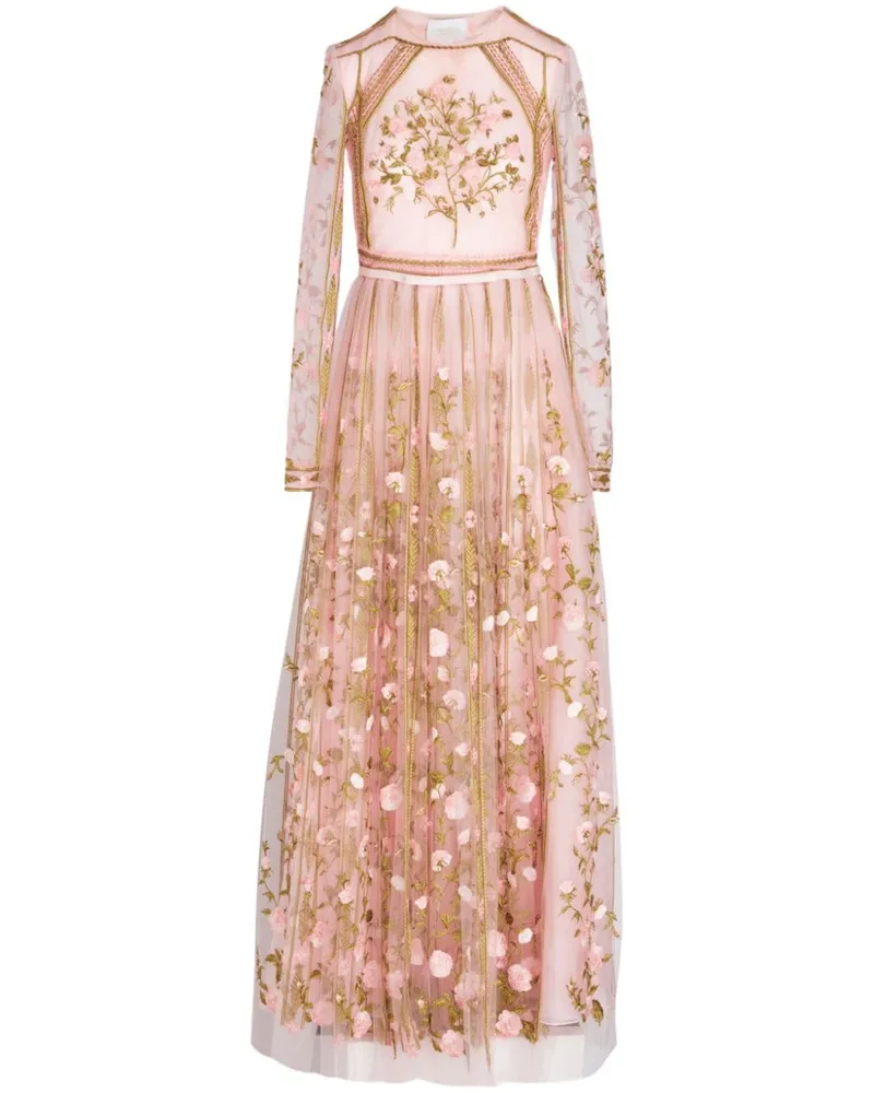 Giambattista Valli Besticktes Tüllkleid - Rosa Rosa