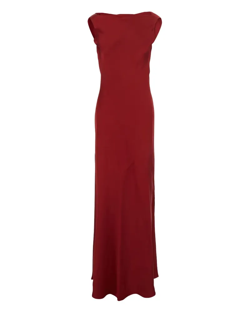 Antonelli Firenze Maxikleid mit Schalkragen - Rot Rot