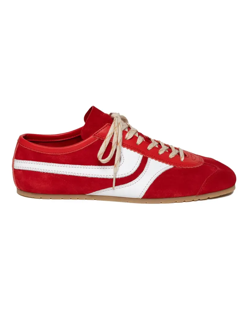 Dries van Noten Sneakers aus Wildleder - Rot Rot