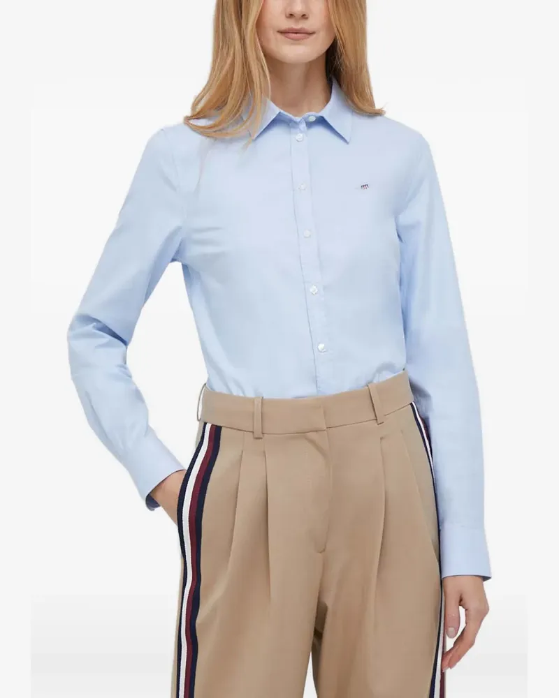 Gant embroidered-logo shirt - Blau Blau