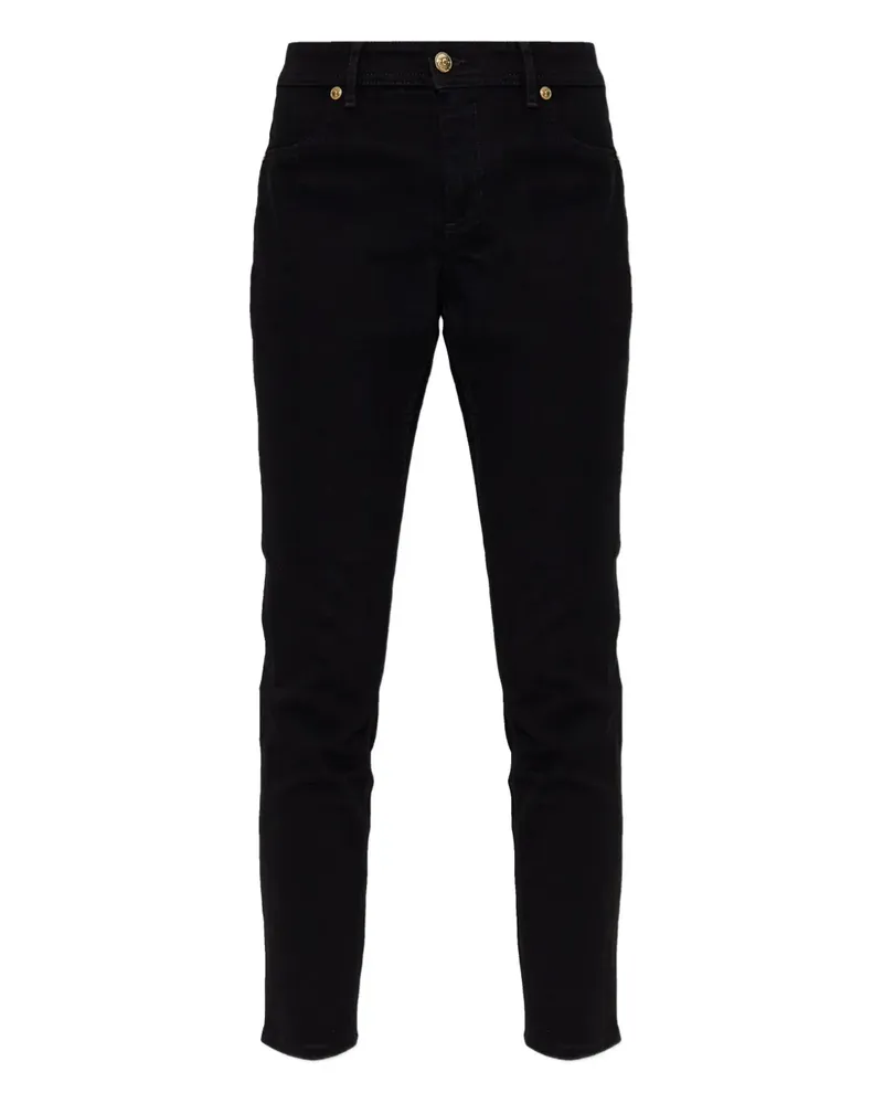 Versace Jeans Jeans mit Logo-Schild - Schwarz Schwarz