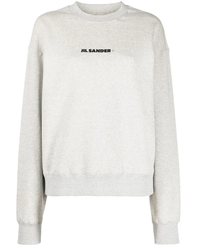 Jil Sander Sweatshirt mit Logo-Print Grau