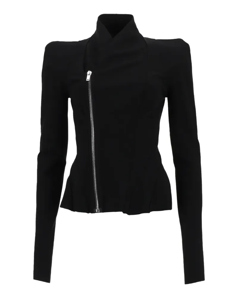 Rick Owens Lilies Wattierte Jacke mit asymmetrischem Reißverschluss - Schwarz Schwarz