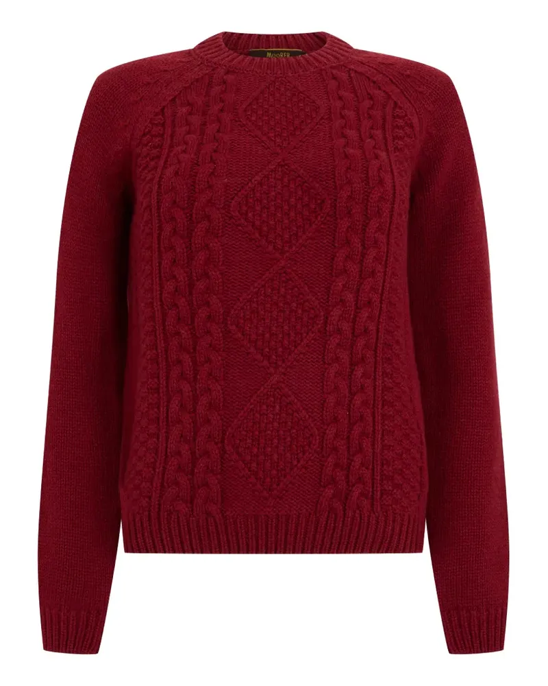 MOORER Misurina-Cws cable-knit raglan-sleeve sweater - Rot Rot