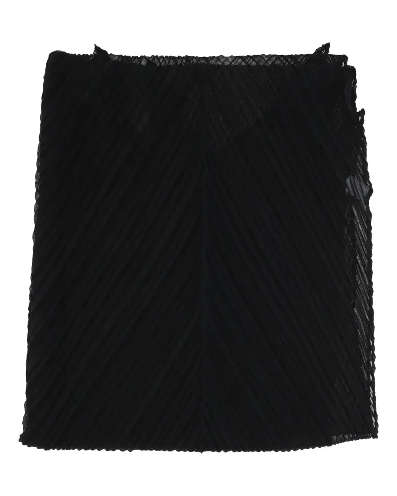 Issey Miyake Plissierter Schal - Schwarz Schwarz