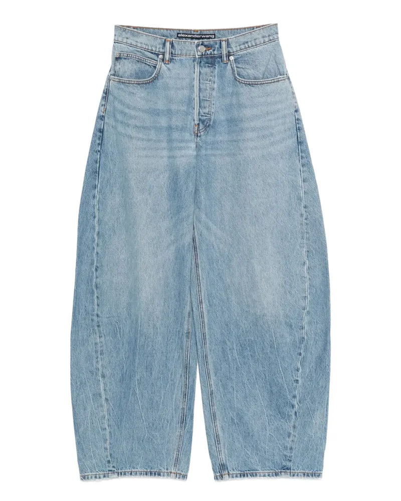 Alexander Wang Wide-Leg-Jeans mit Kristallen - Blau Blau