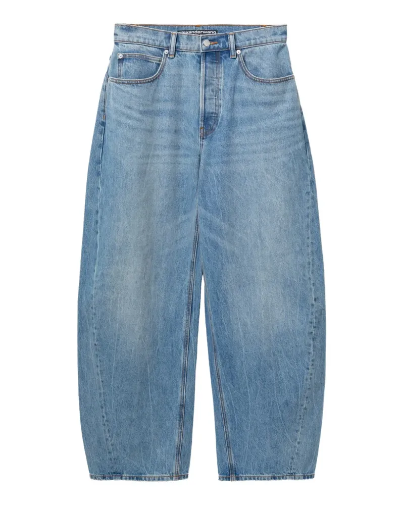 Alexander Wang Blow Up Wide-Leg-Jeans - Schwarz Schwarz
