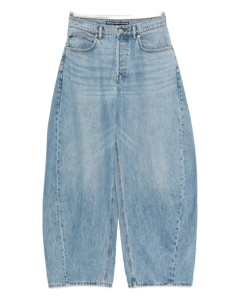 Alexander Wang Wide-Leg-Jeans mit Kristallen - Blau Blau