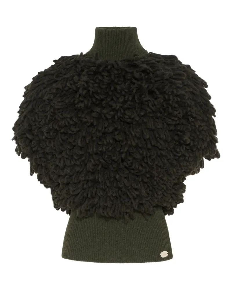 Jean Paul Gaultier Bouclette Pullover mit Stehkragen - Grün Grün