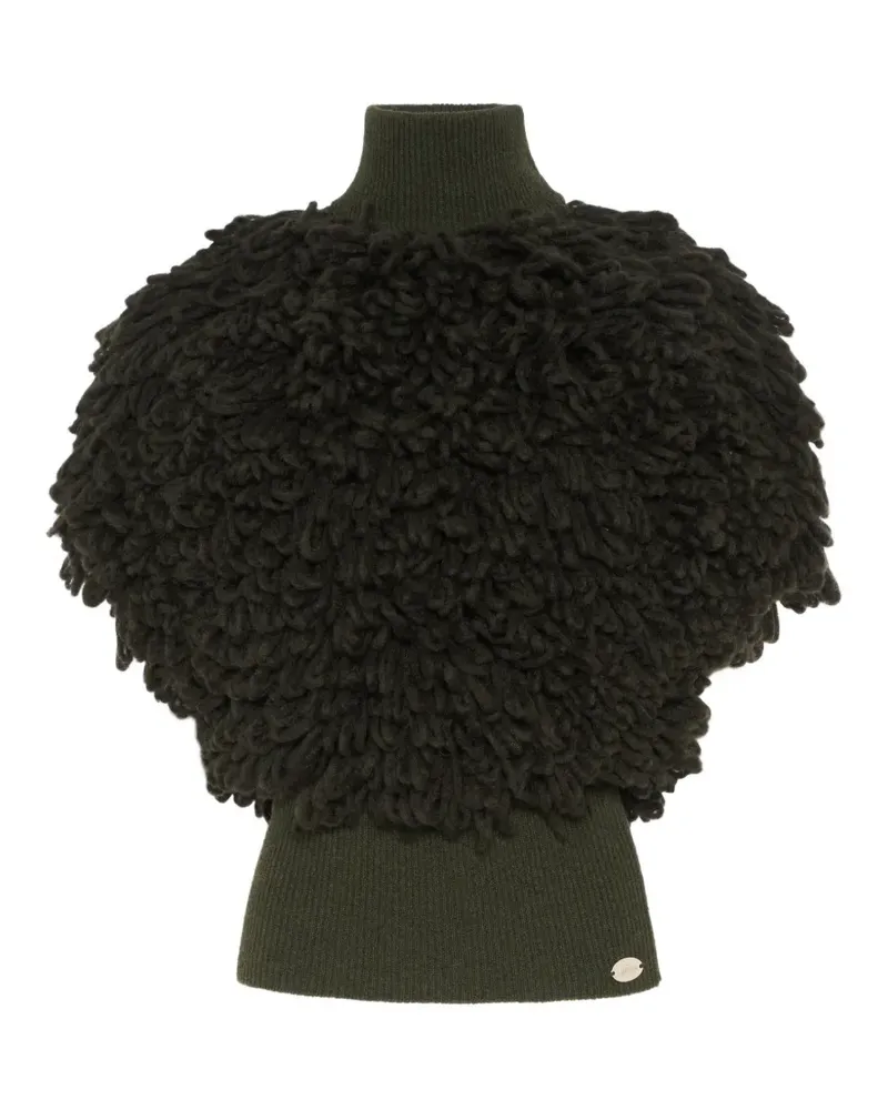 Jean Paul Gaultier Bouclette Pullover mit Stehkragen - Grün Grün