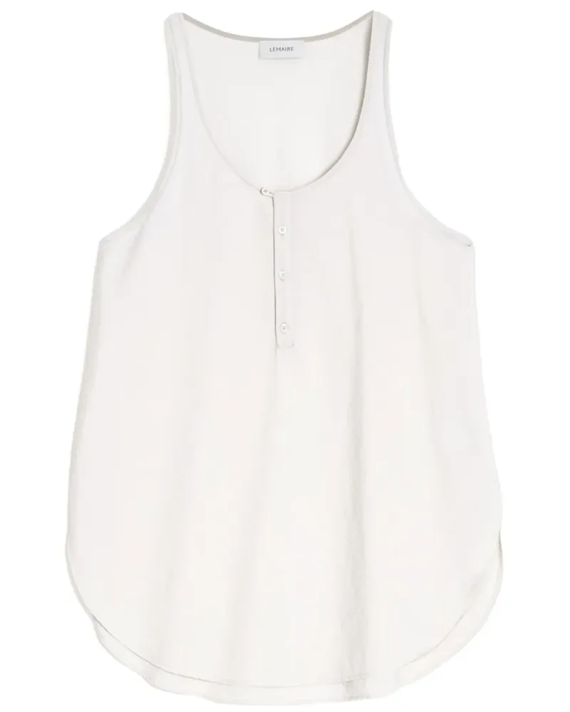 Christophe Lemaire Tanktop mit Diagonalschnitt - Weiß Weiß