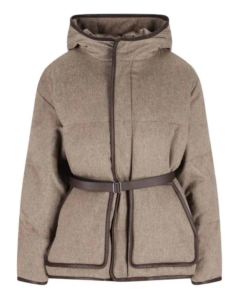 TOD'S Gefütterte Jacke mit Gürtel - Nude Nude