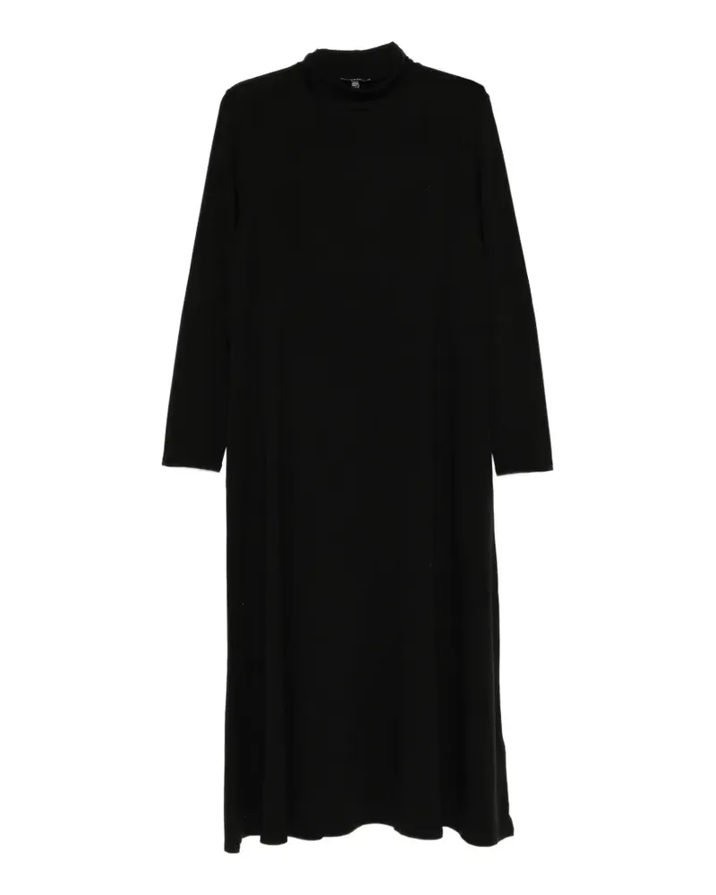 Eileen Fisher Midikleid mit Rollkragen - Schwarz Schwarz