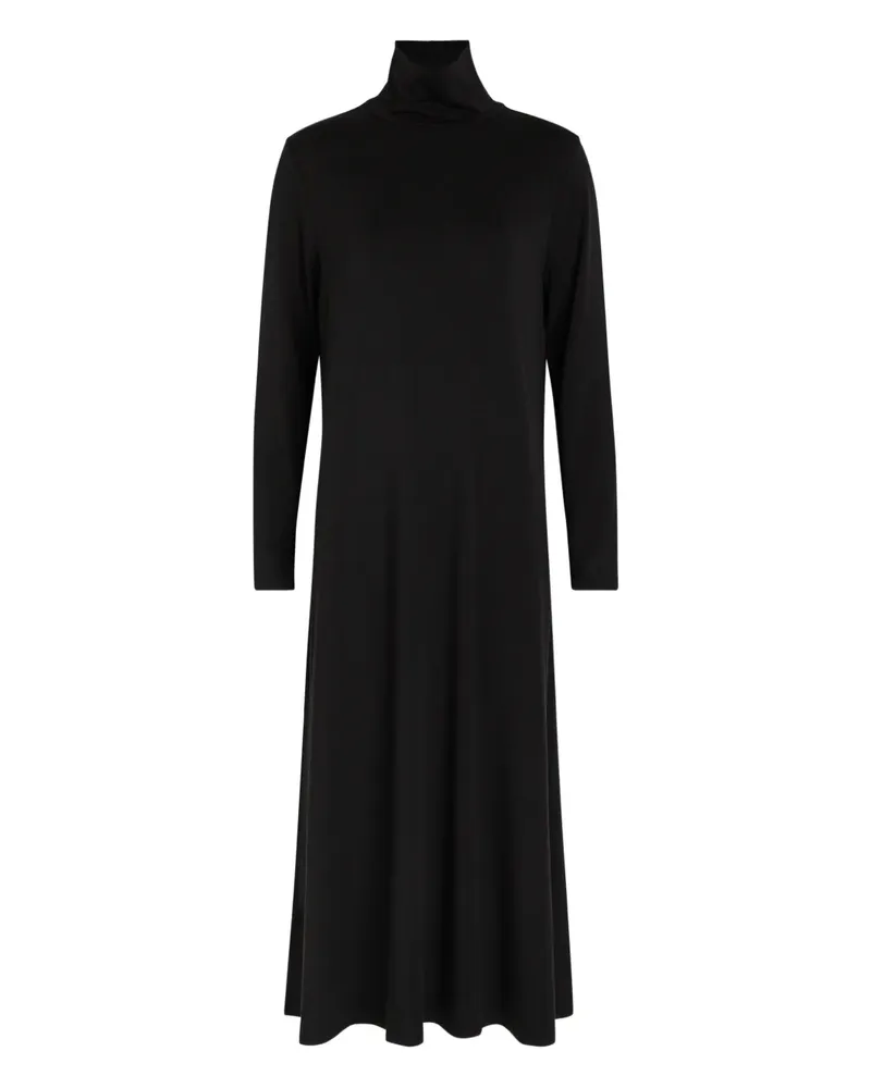 Eileen Fisher Midikleid mit Rollkragen - Schwarz Schwarz