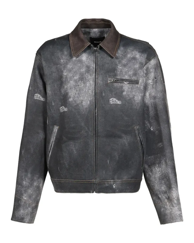 WE 11 DONE Jacke im Distressed-Look - Grau Grau
