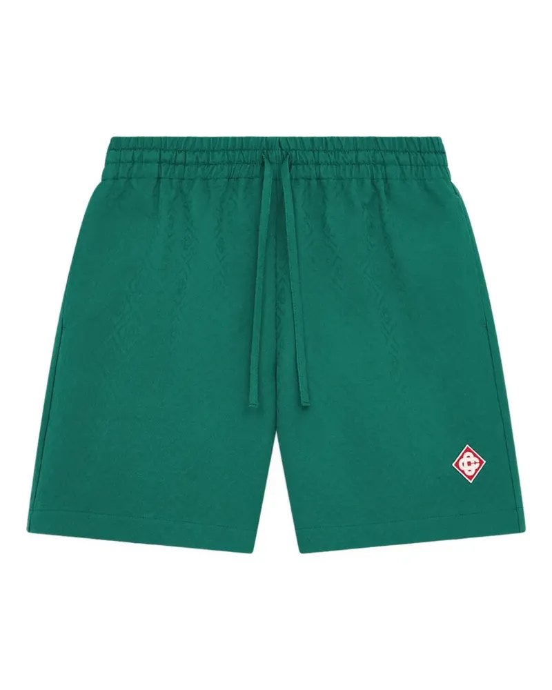 Casablanca Paris Jacquard-Shorts mit Monogramm - Grün Grün
