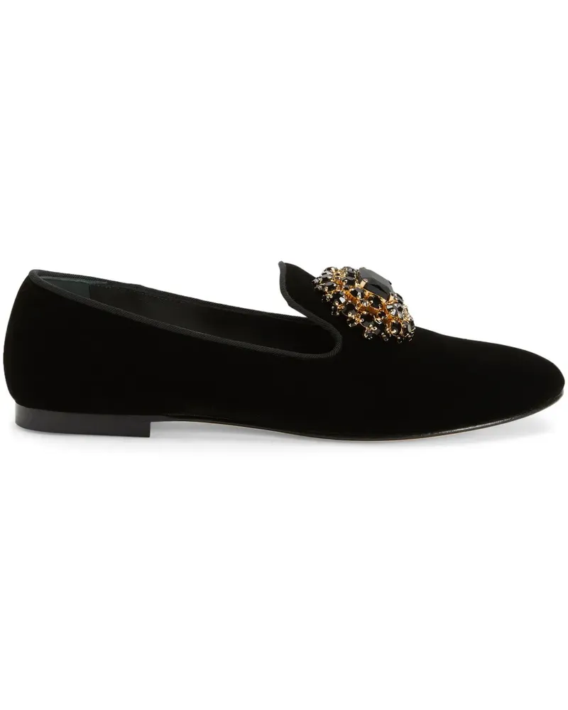 Giuseppe Zanotti Anjelica Loafer mit Kristallen - Schwarz Schwarz