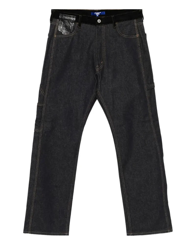 Junya Watanabe leather-patch jeans - Schwarz Schwarz