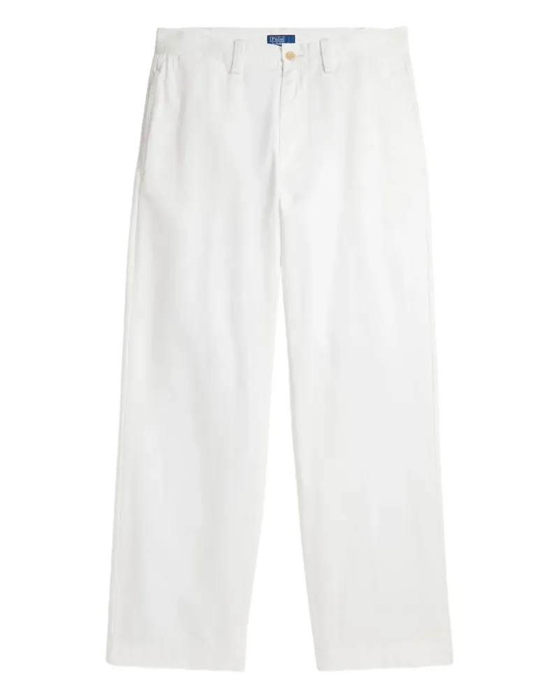 Ralph Lauren Wide-Leg-Hose mit Bundfalten - Weiß Weiß