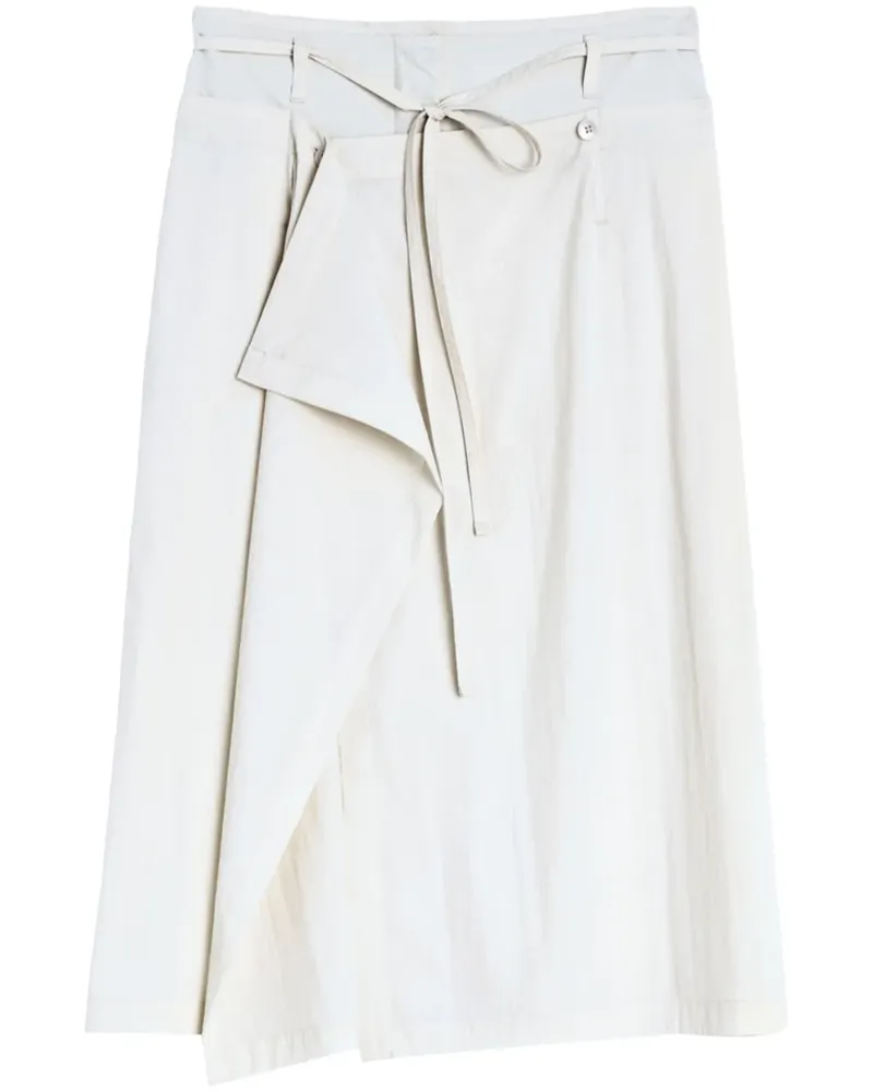 Christophe Lemaire Wandelbarer Midirock - Weiß Weiß