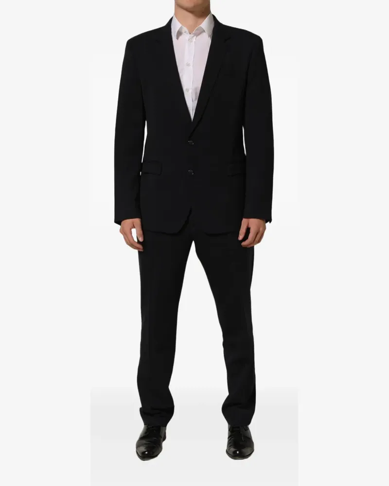 Dolce & Gabbana black wool slim-fit 2-piece suit - Schwarz Schwarz