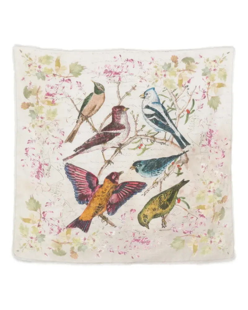 Faliero Sarti Primavera Schal mit Blumen - Nude Nude