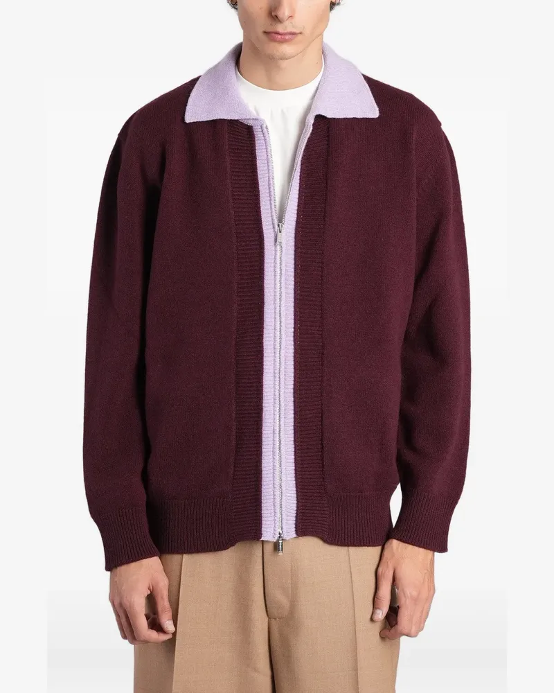 Laneus Cardigan mit Reißverschluss - Rot Rot