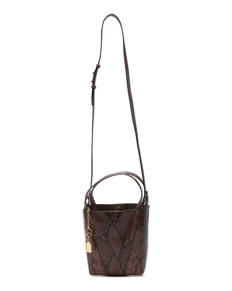 Chloé Spin snakeskin-effect bucket bag - Braun Braun