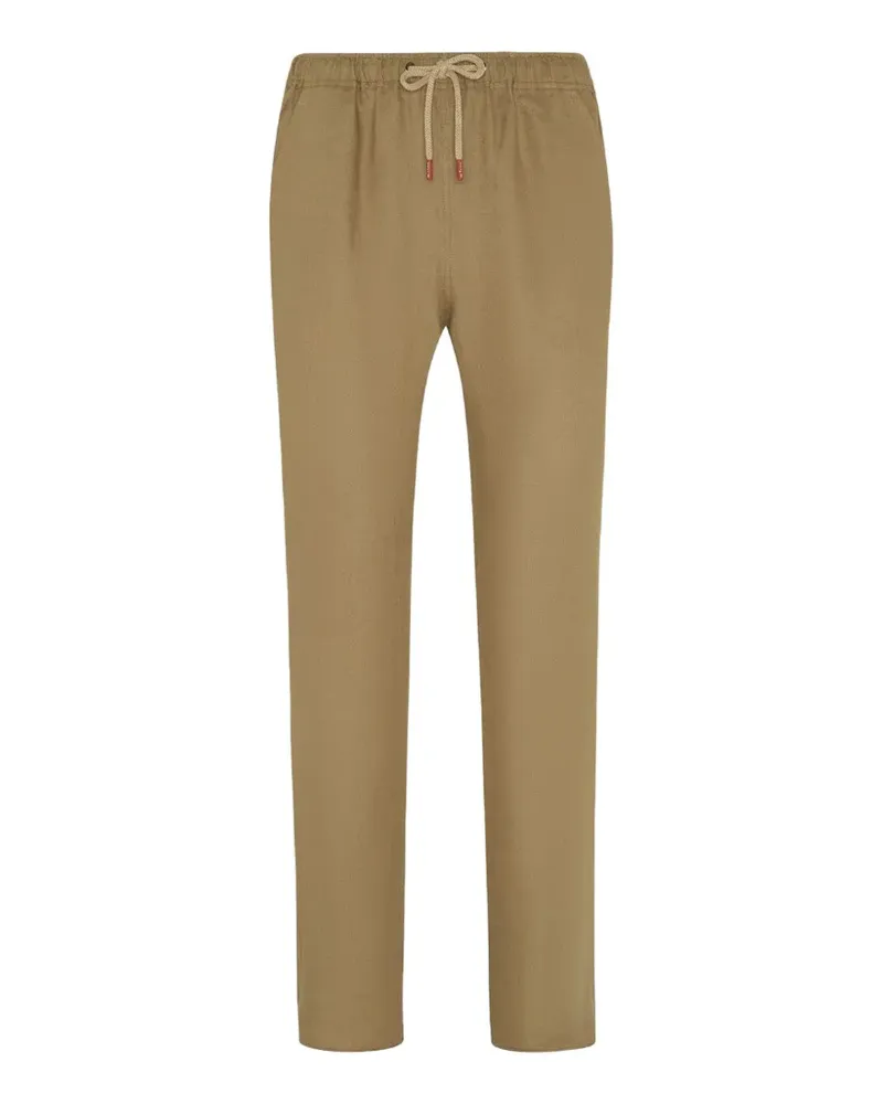 Kiton Leinenhose mit Kordelzug - Nude Nude