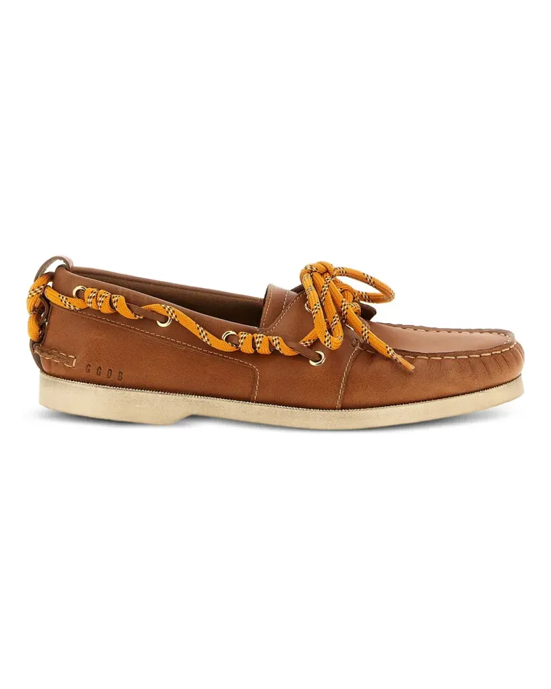 Golden Goose laced leather boat shoes - Braun Braun