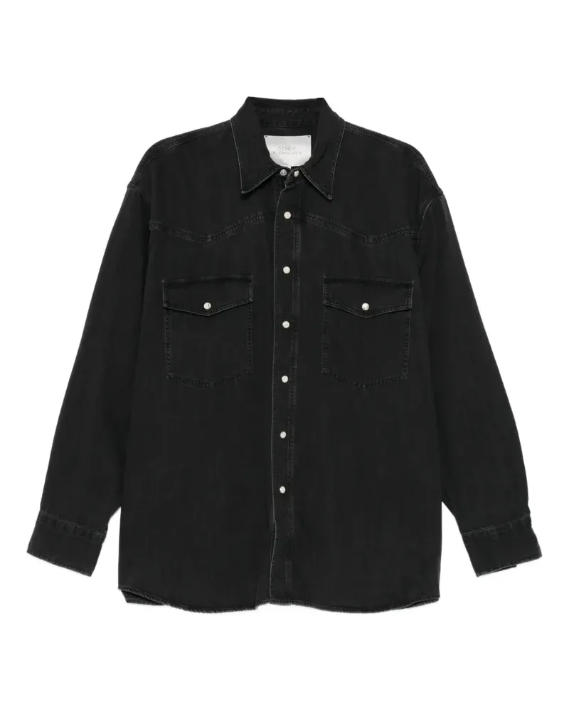 Studio Nicholson Mylo denim shirt - Schwarz Schwarz
