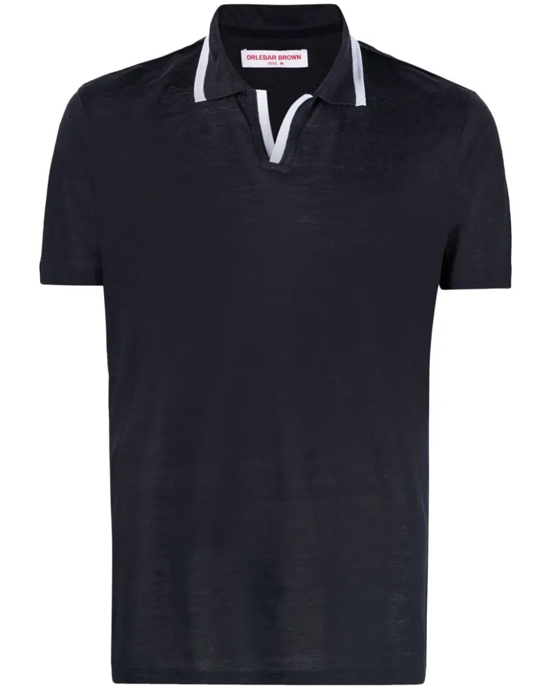 Orlebar Brown Felix Pikee-Poloshirt aus Leinen - Blau Blau