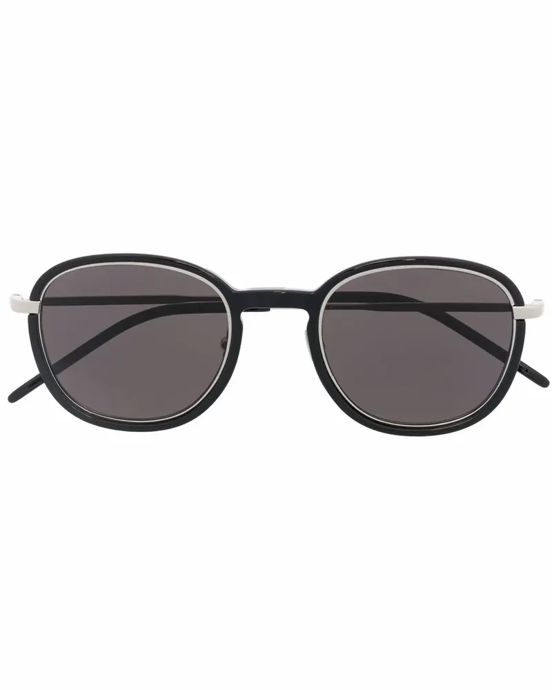 Saint Laurent Sonnenbrille mit rundem Gestell - Schwarz Schwarz