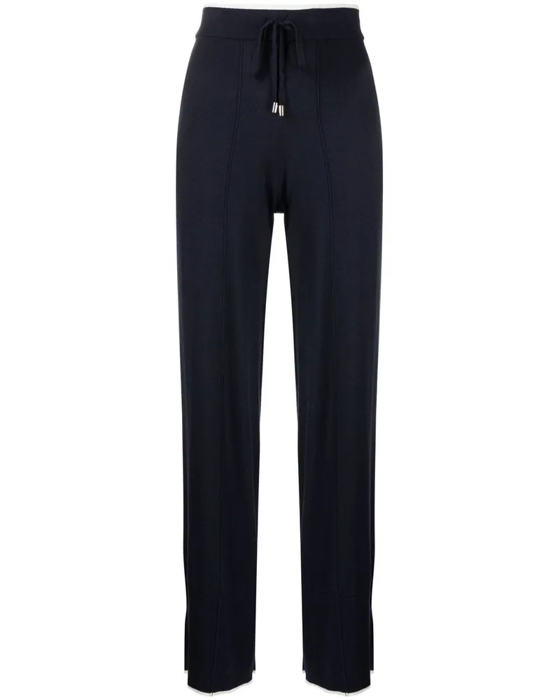 N.Peal Fein gestrickte Hose - Blau Blau