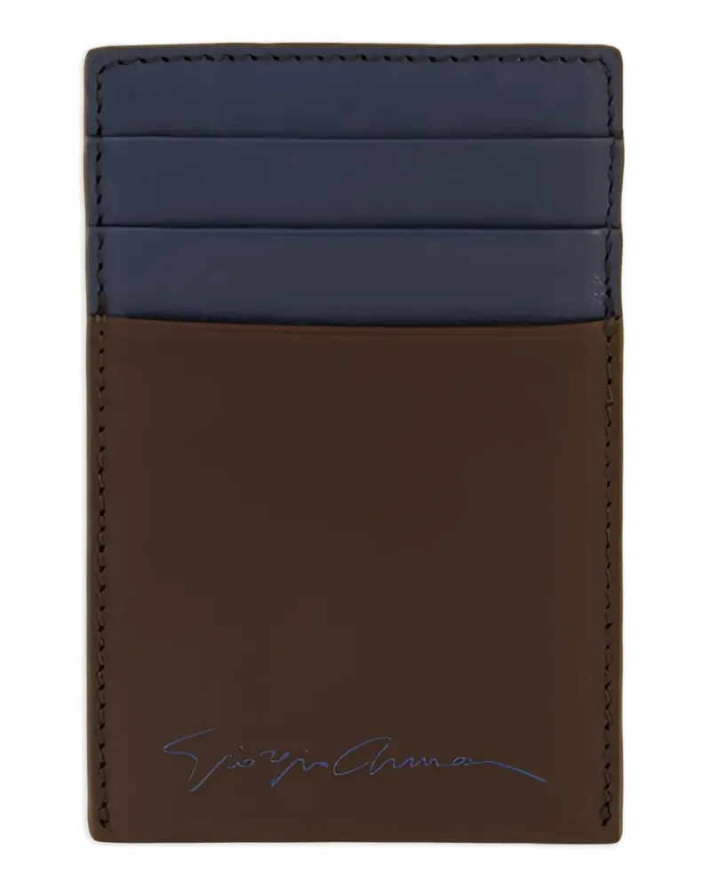 Giorgio Armani Kartenetui mit Logo-Print - Braun Braun