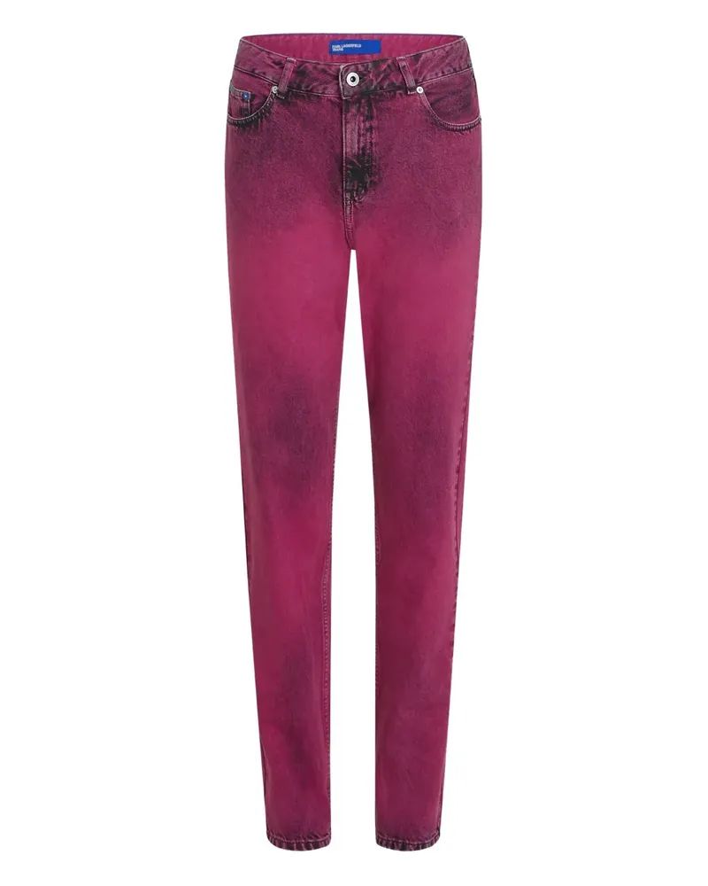 Karl Lagerfeld Jeans mit Logo-Patch - Rosa Rosa