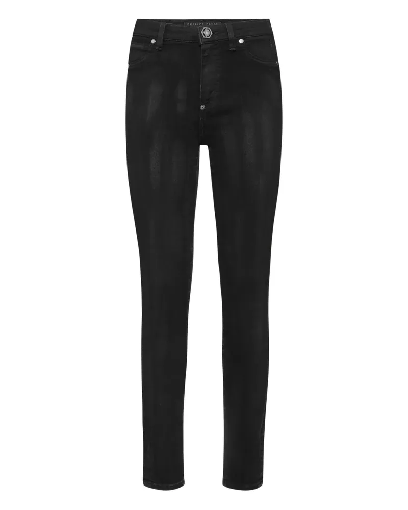 Philipp Plein Jeans aus Baumwollstretch - Schwarz Schwarz