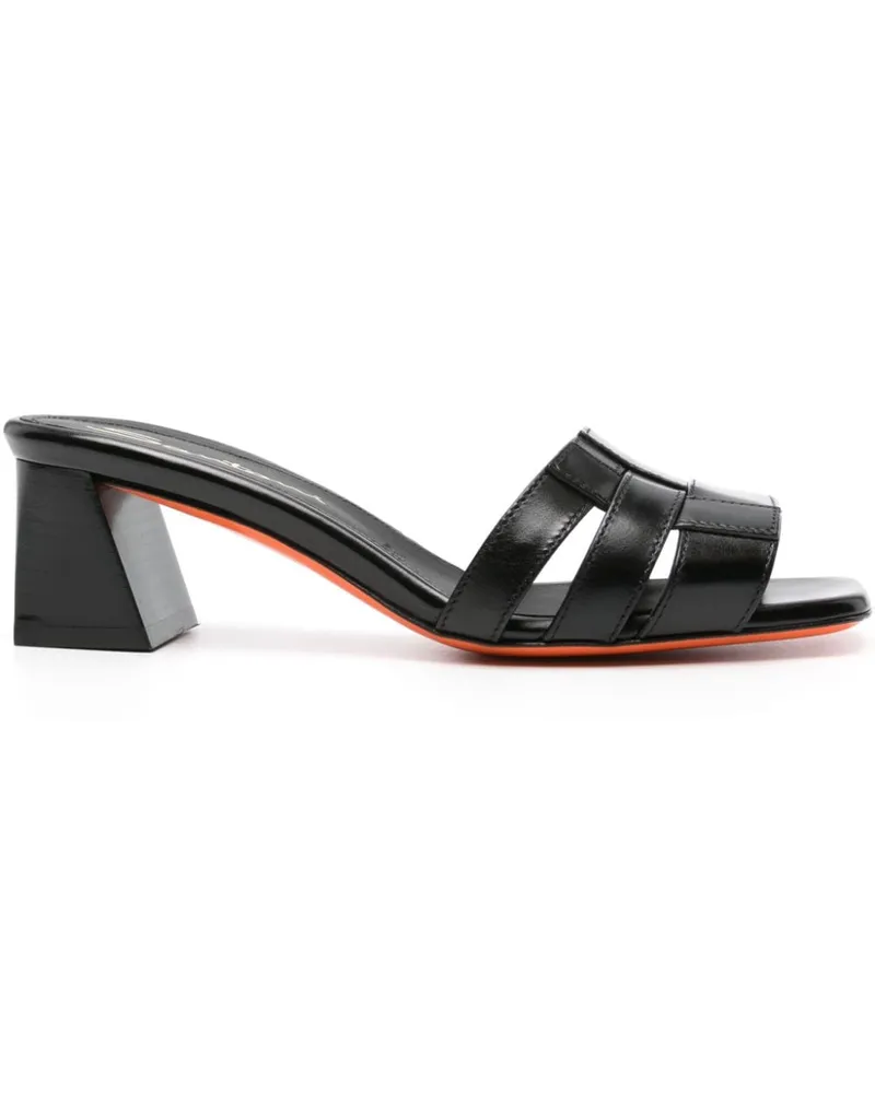 Santoni Mules 60mm - Schwarz Schwarz