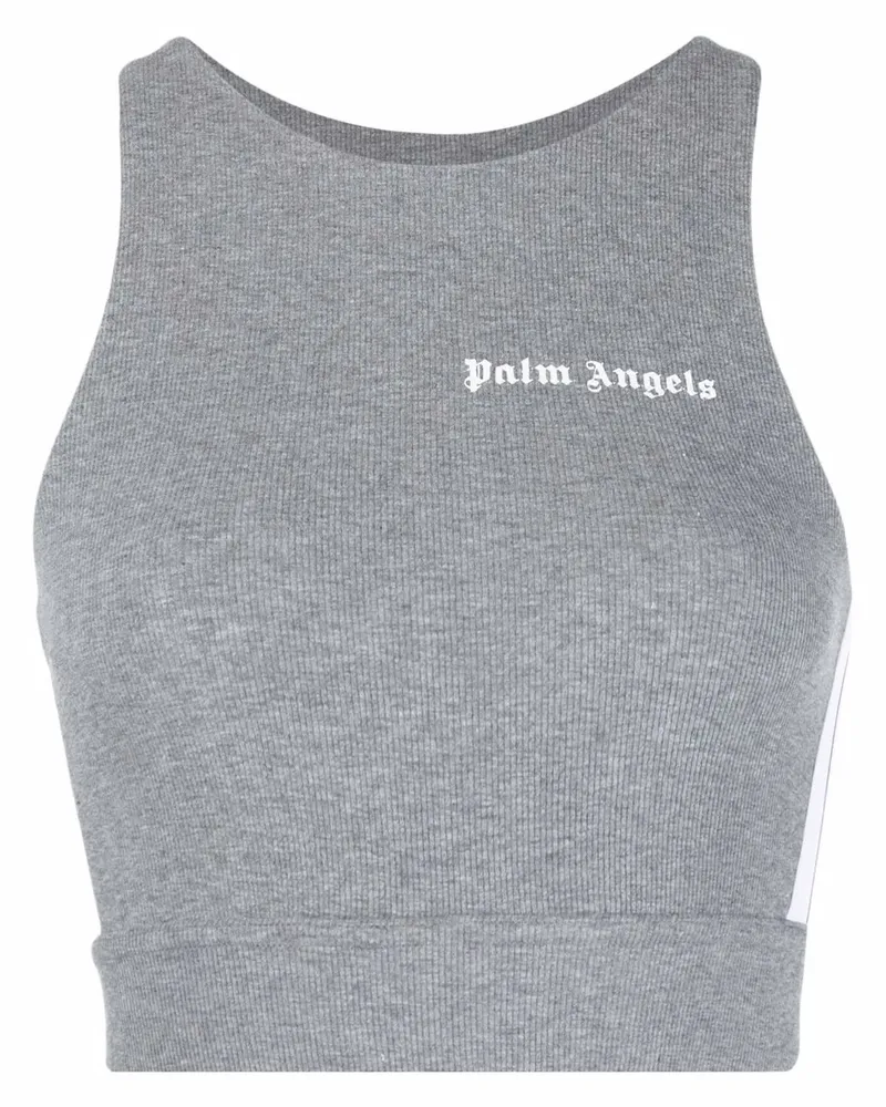 Palm Angels Sport-BH mit Logo-Print - Grau Grau