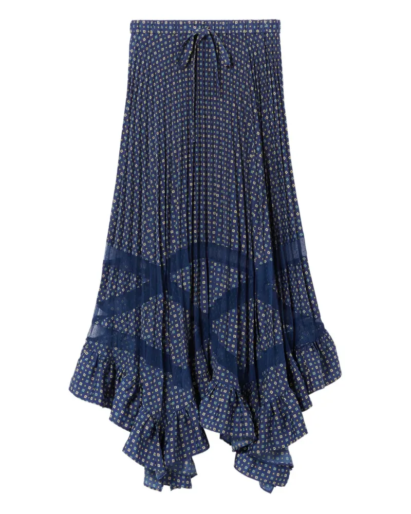Claudie Pierlot pleated-design maxi skirt - Blau Blau