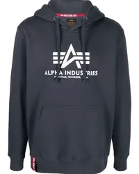 Alpha Industries Hoodie mit Kordelzug Blau