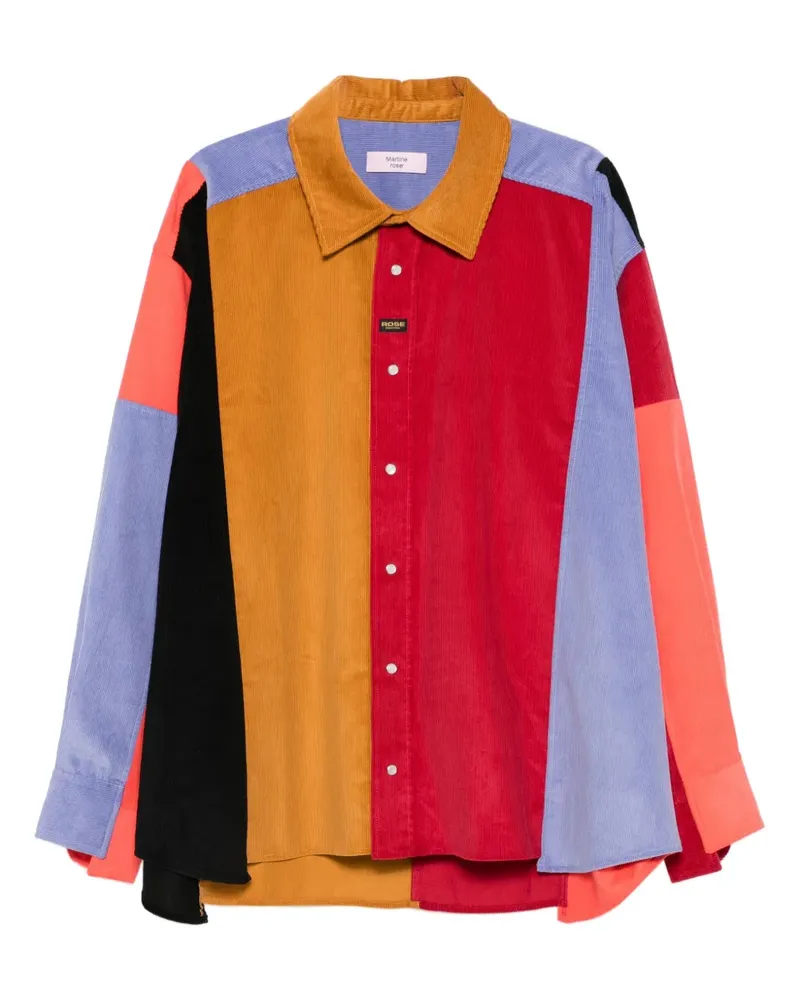 Martine Rose panelled corduroy shirt - Rot Rot