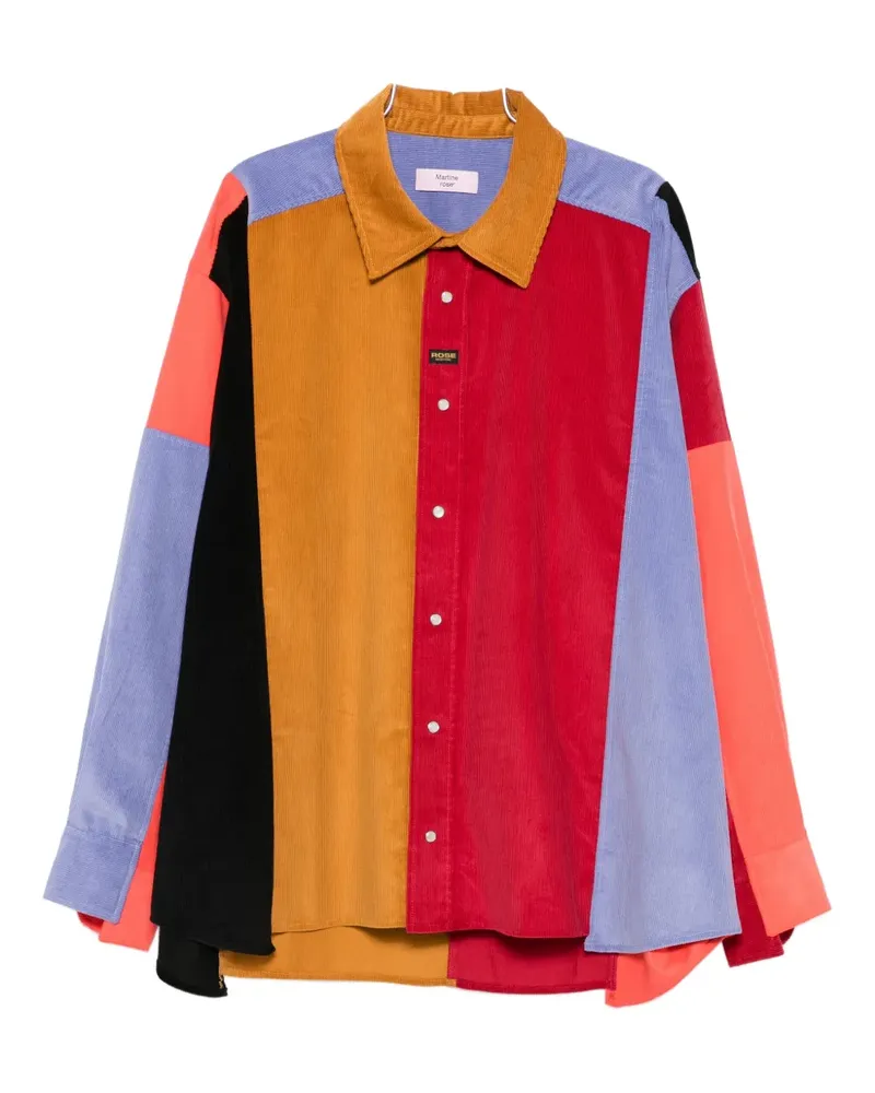 Martine Rose panelled corduroy shirt - Rot Rot