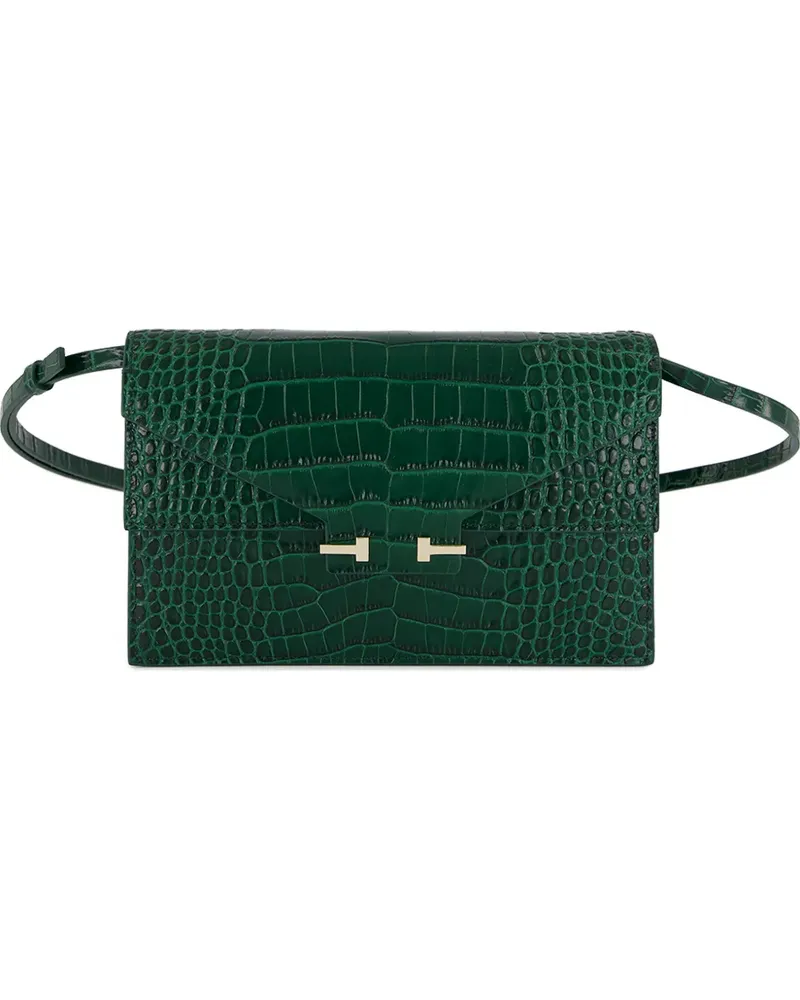 Tom Ford crocodile-effect shoulder bag - Grün Grün
