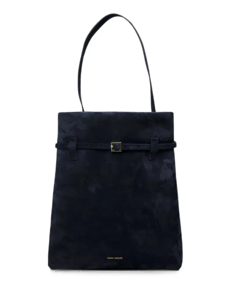 Manu Atelier Tote Du Jour suede tote bag - Blau Blau