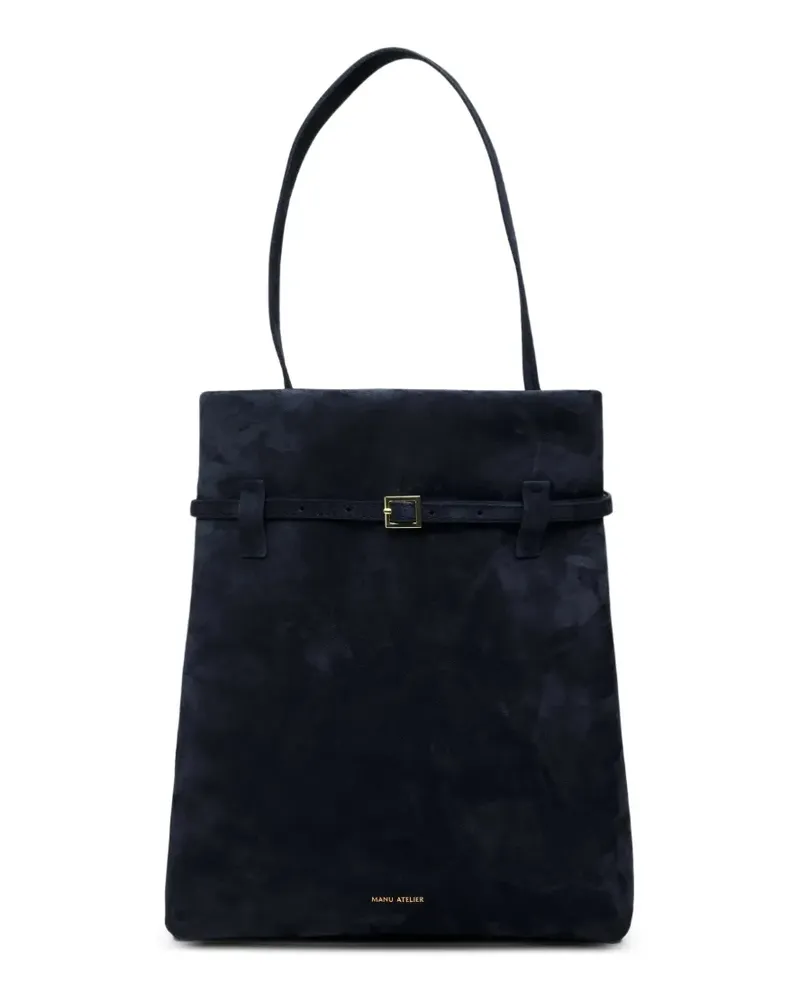 Manu Atelier Tote du Jour Tote Bag aus Wildleder - Blau Blau