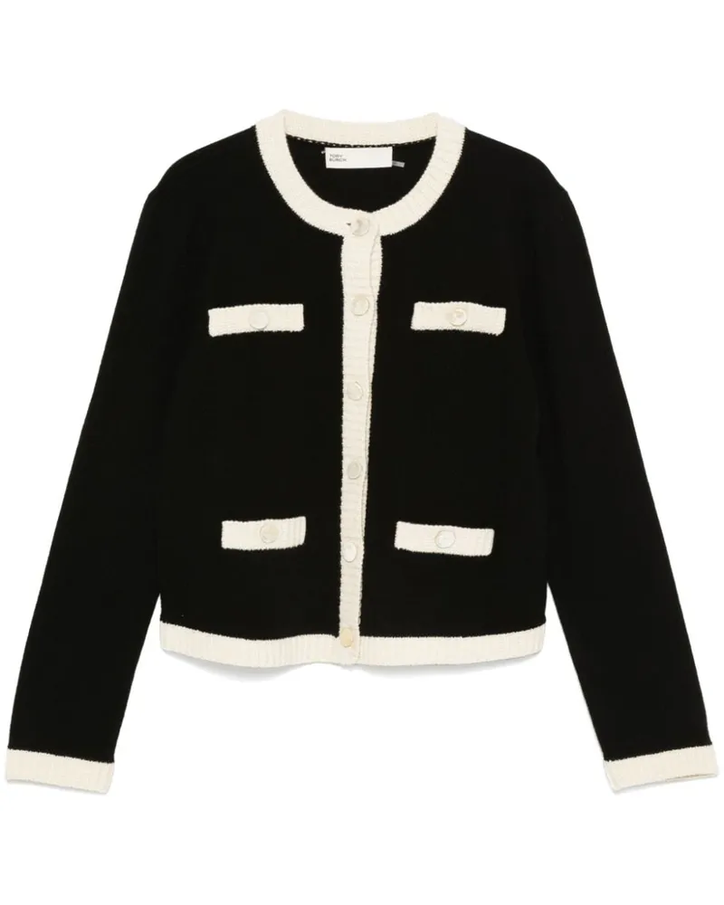 Tory Burch Chunky Kendra Wollcardigan - Schwarz Schwarz