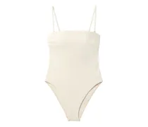 Schulterfreier CK Essentials Badeanzug - Nude