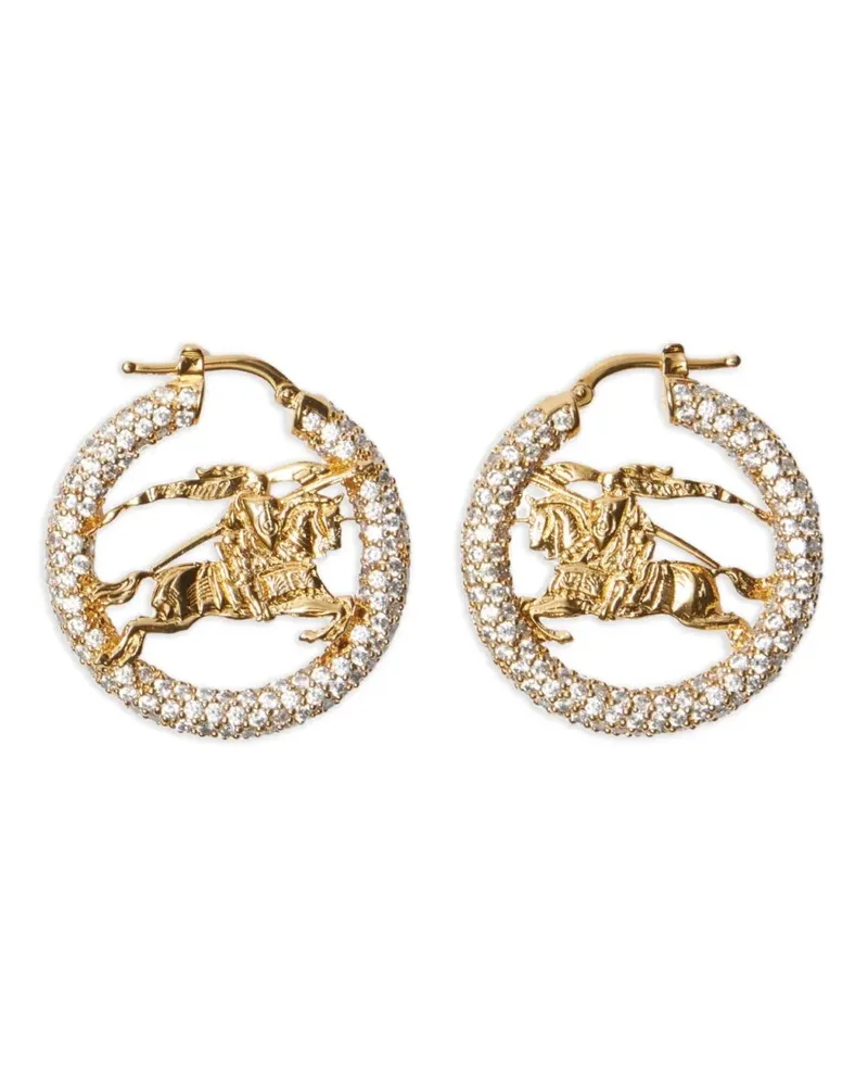 Burberry Creolen mit Ritteremblem - Gelb Gelb